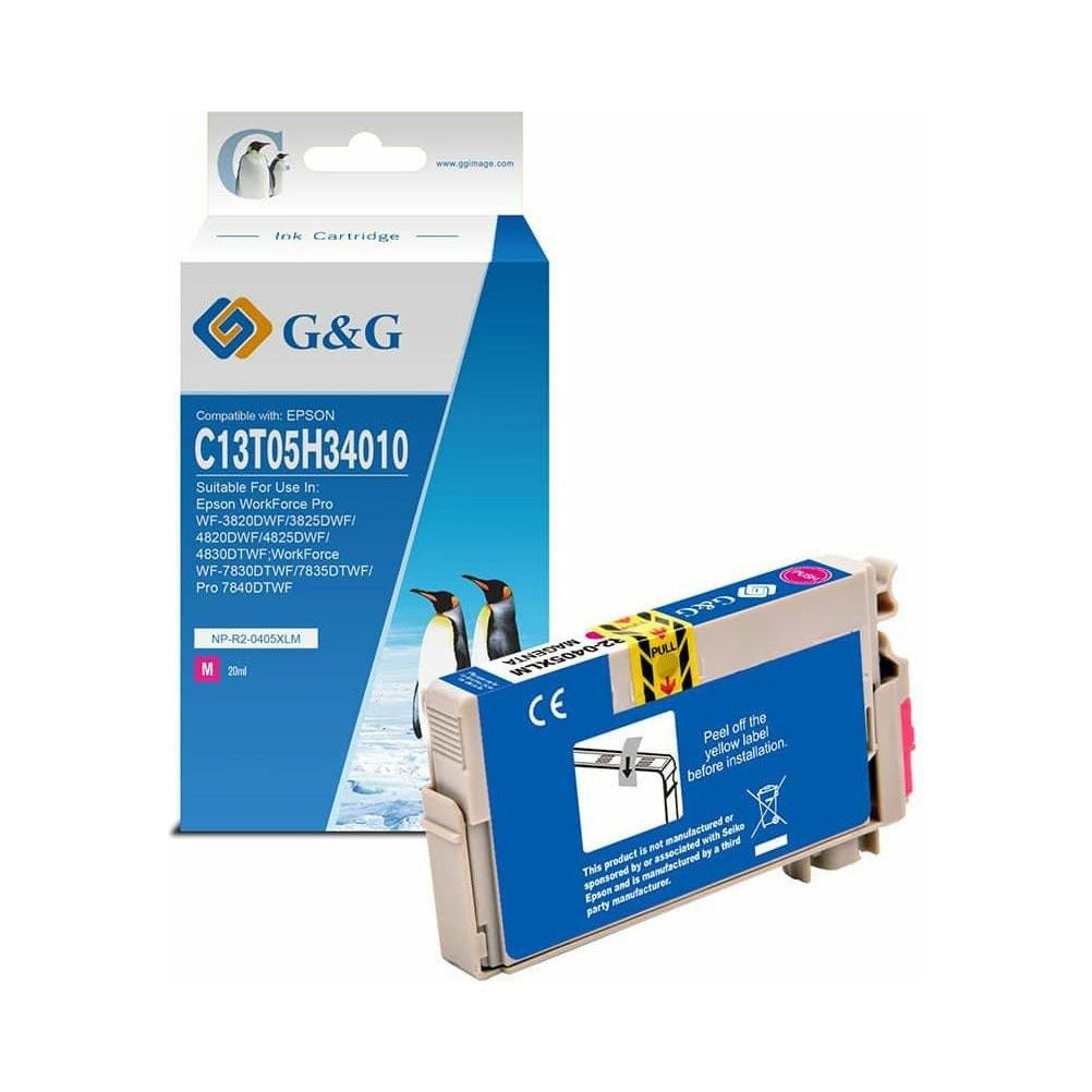 G&G Ninestar fyrir Epson - virkar sem EPSON 405XL rautt blekhylki 14.7 ML