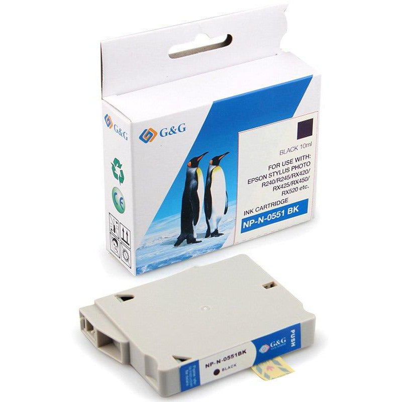 G&G Ninestar samheitahylki: Epson T0551 Svart