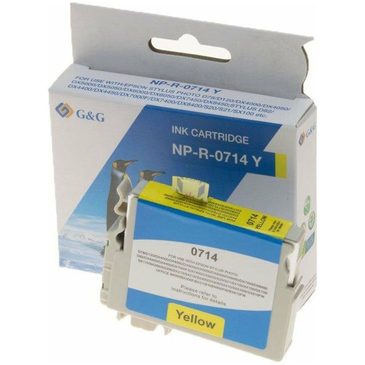 G&G Ninestar samheitahylki:  Epson T0714 Gult