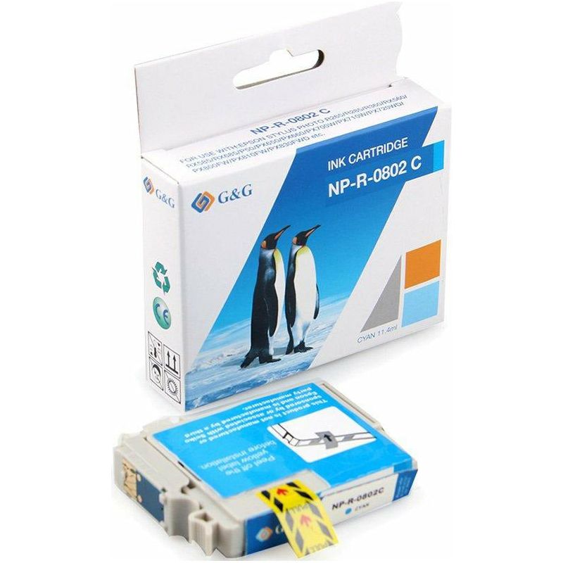 G&G Ninestar samheitahylki: Epson T0802 Blátt