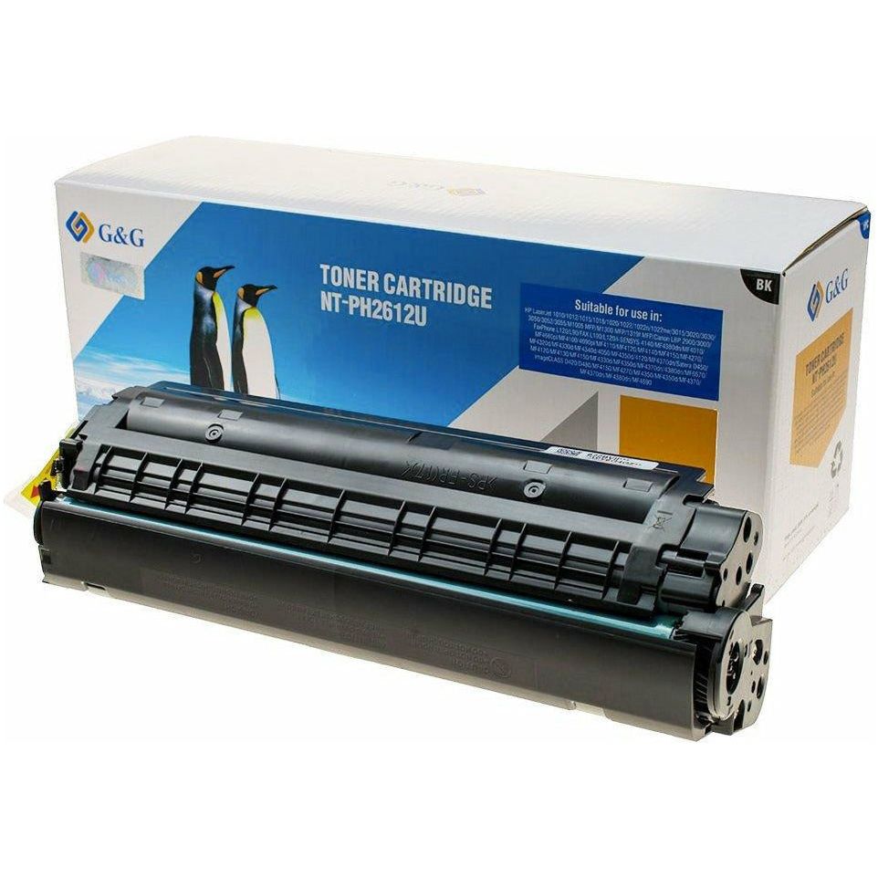 G&G Ninestar samheitahylki: HP Q2612A / 12A og Canon FX10, FX9, 703, 303, 104, 304