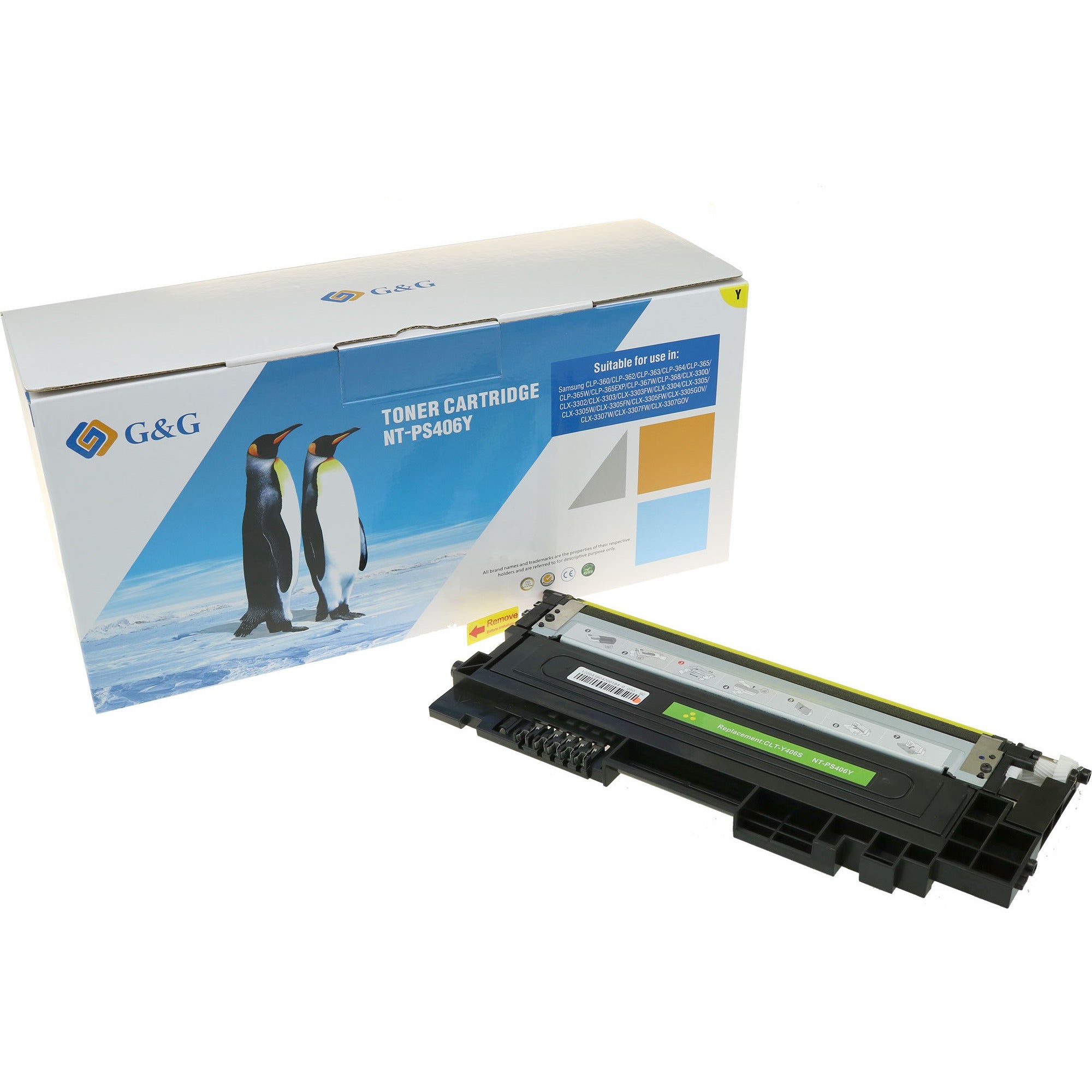 G&G Ninestar samheitahylki: Samsung Y406/ CLT-Y406S/ELS / HP SU462A Gult