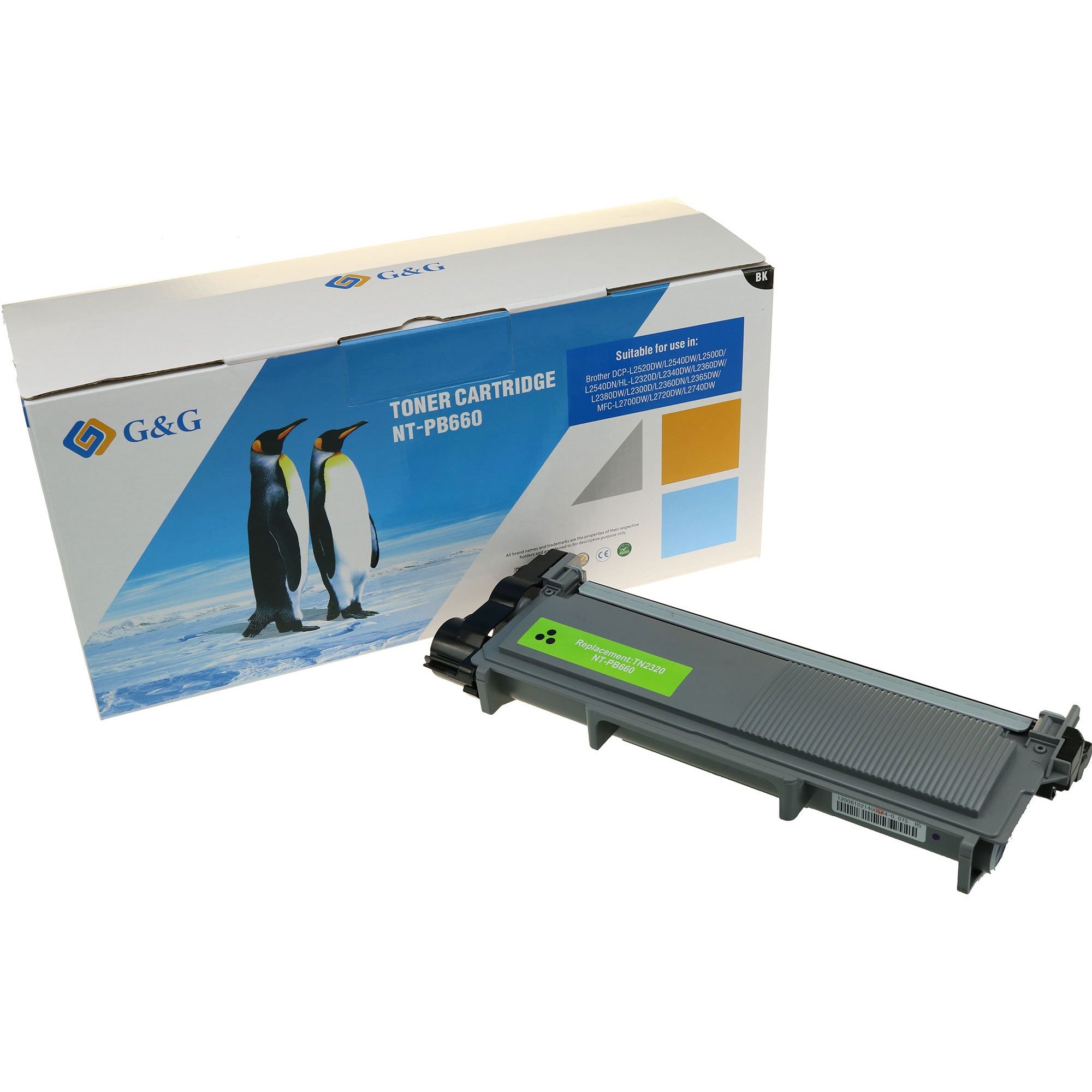 G&G Ninestar samheitahylki: Brother TN-2320XL - 5200 síður / Svart