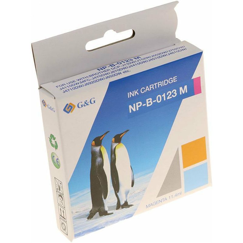 G&G Ninestar samheitahylki: Brother LC-123M Rautt