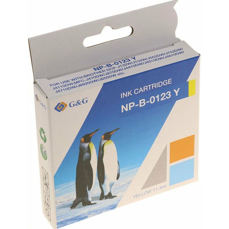 G&G Ninestar samheitahylki: Brother LC-123Y Gult
