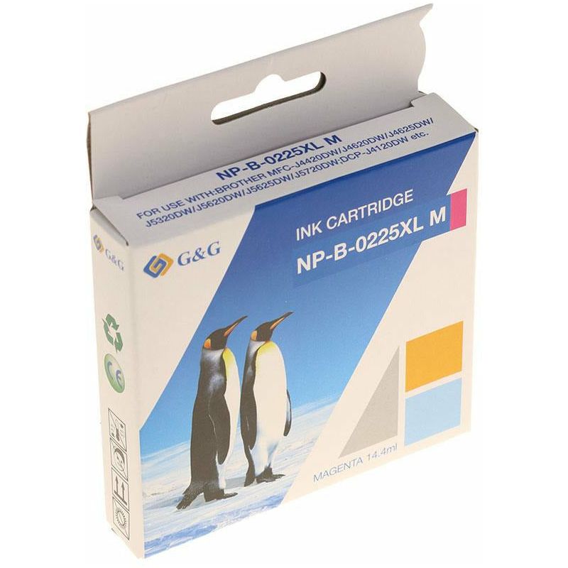 G&G Ninestar samheitahylki: Brother LC-225XLM Rautt