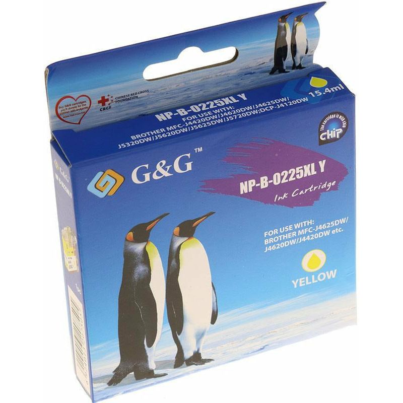 G&G Ninestar samheitahylki: Brother LC-225XLY Gult