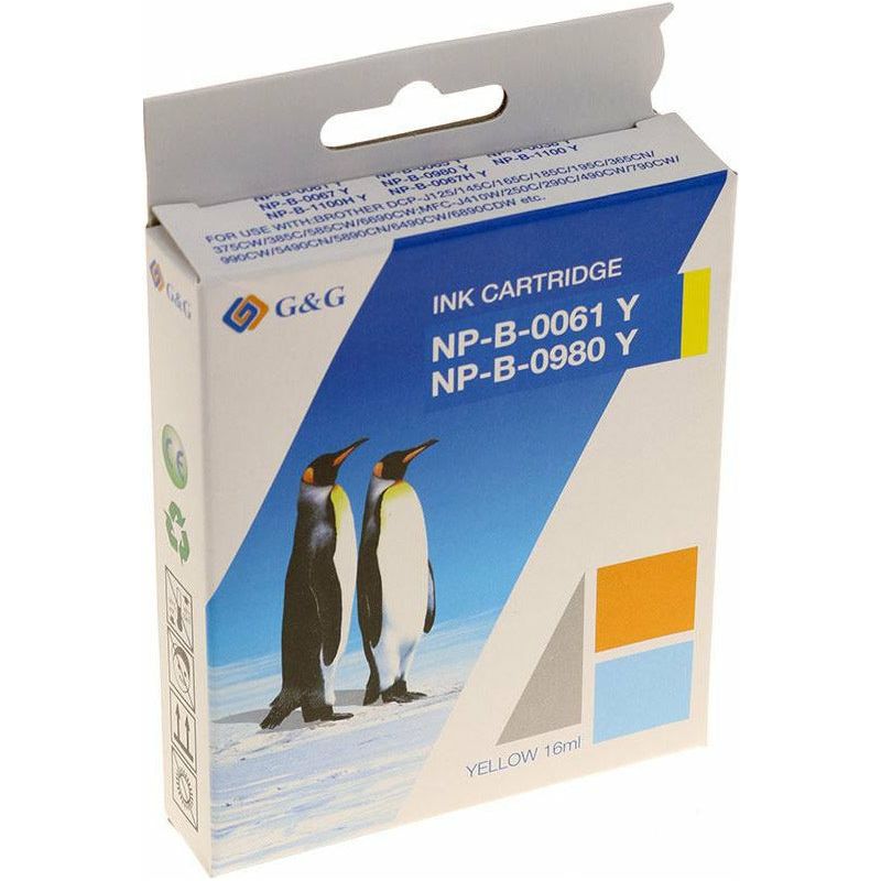 G&G Ninestar samheitahylki: Brother LC-980Y / LC-1100Y / LC-1100HY Gult