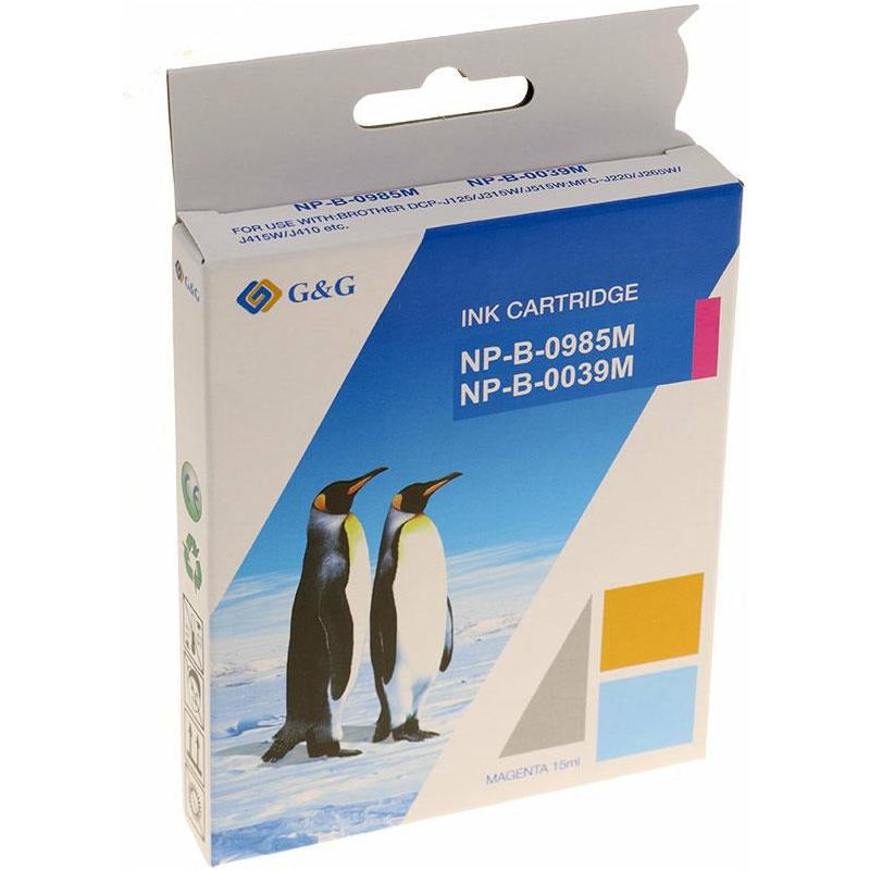 G&G Ninestar samheitahylki: Brother LC-985M Rautt