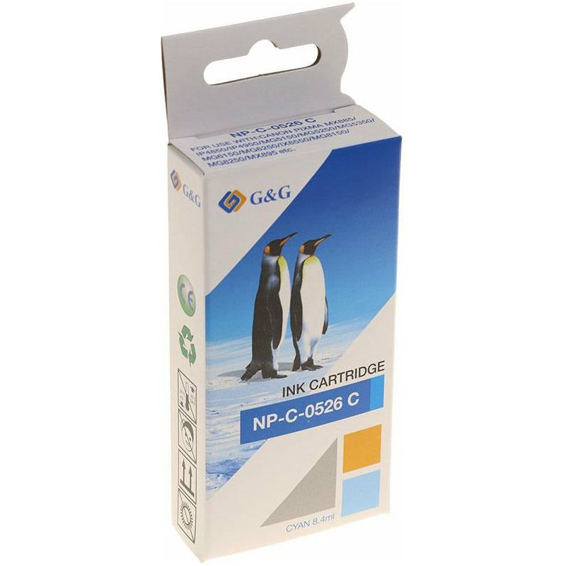 G&G Ninestar samheitahylki: Canon CLI-526C Blátt