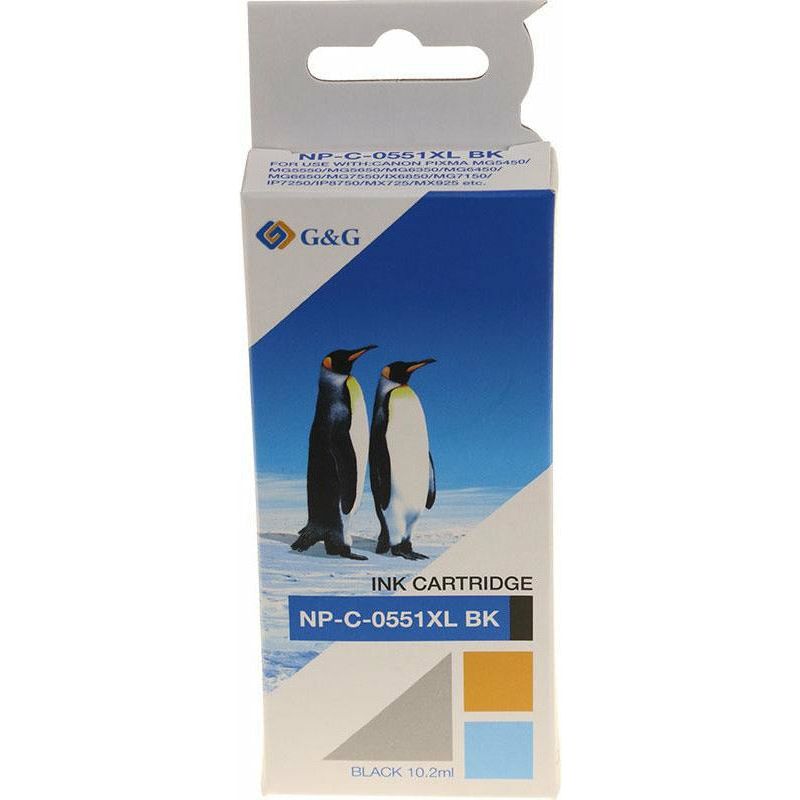 G&G Ninestar samheitahylki: Canon CLI-551BK Photo-Svart
