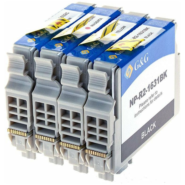 G&G Ninestar samheitahylki: Epson 16XL/ T1636 Pakki: 1x Svart, Blátt, Rautt, Gult