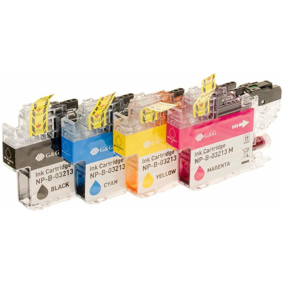 G&G Ninestar samheitahylki: Brother LC-3213VAL Blátt, Rautt, Gult, Svart