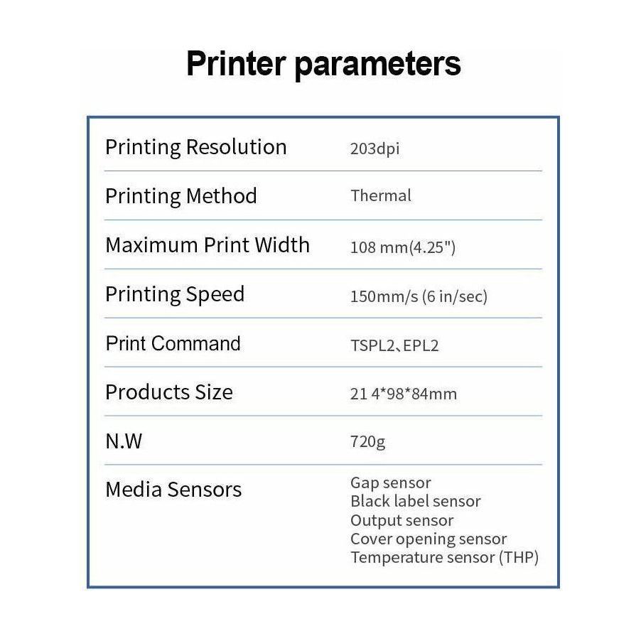 Aimo AM-246s límmiðaprentari fyrir sendingar ofl.