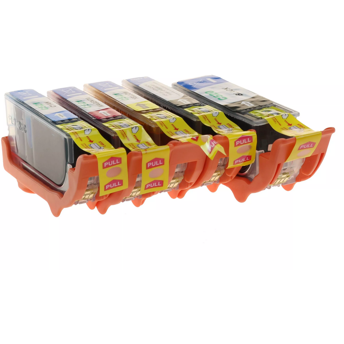 G&G Ninestar samheitahylki: Canon PGI-520 / CLI-521 Pakki: 1x Blátt, Rautt, Gult, Svart og fótóSvart