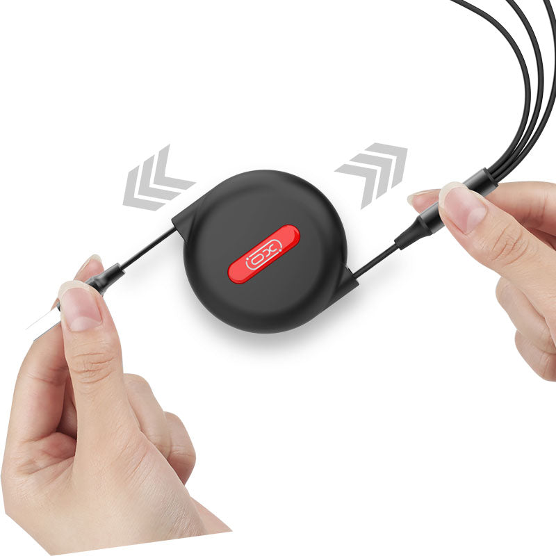 XO NB142 Telescopic USB Cable Type-C / Micro & Lightning