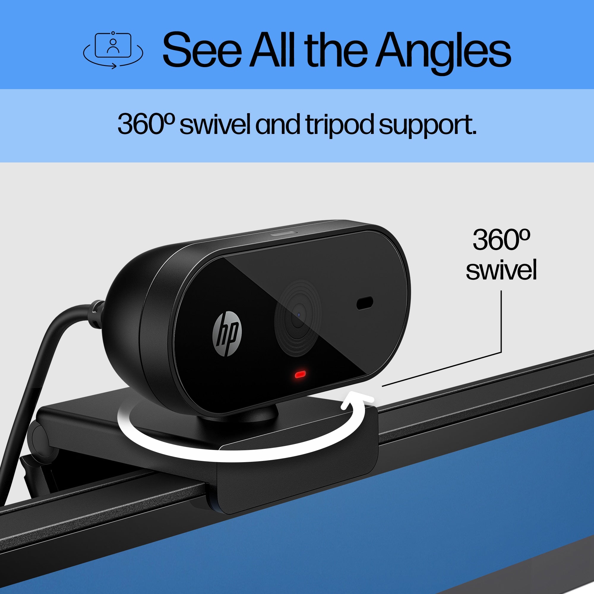 HP 320 FHD vefmyndavél, svört