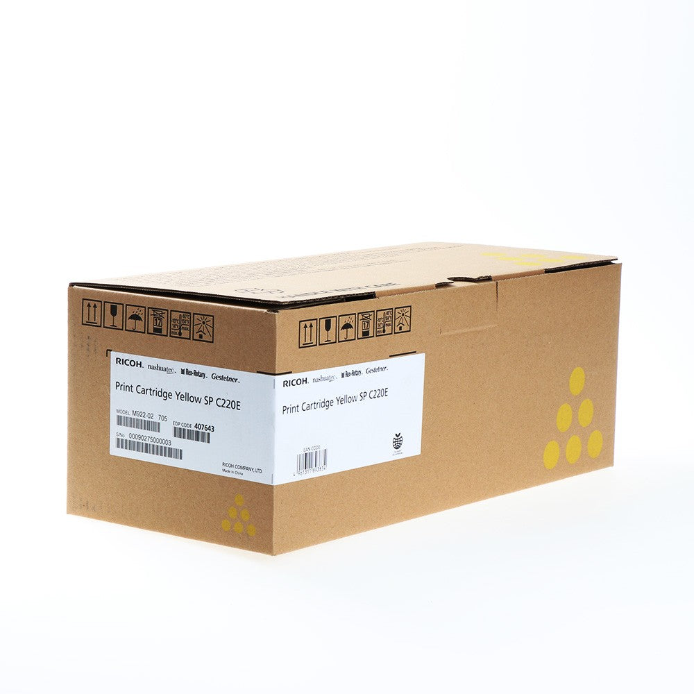 Ricoh Toner Cartridge 407643 standard capacity SP C220E yellow