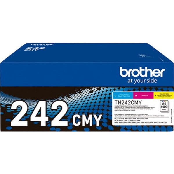Brother TN-242CMY (Prentars: 3 x 1,400 síður) blátt/rautt/gult dufthylkis - þrjú í pakka