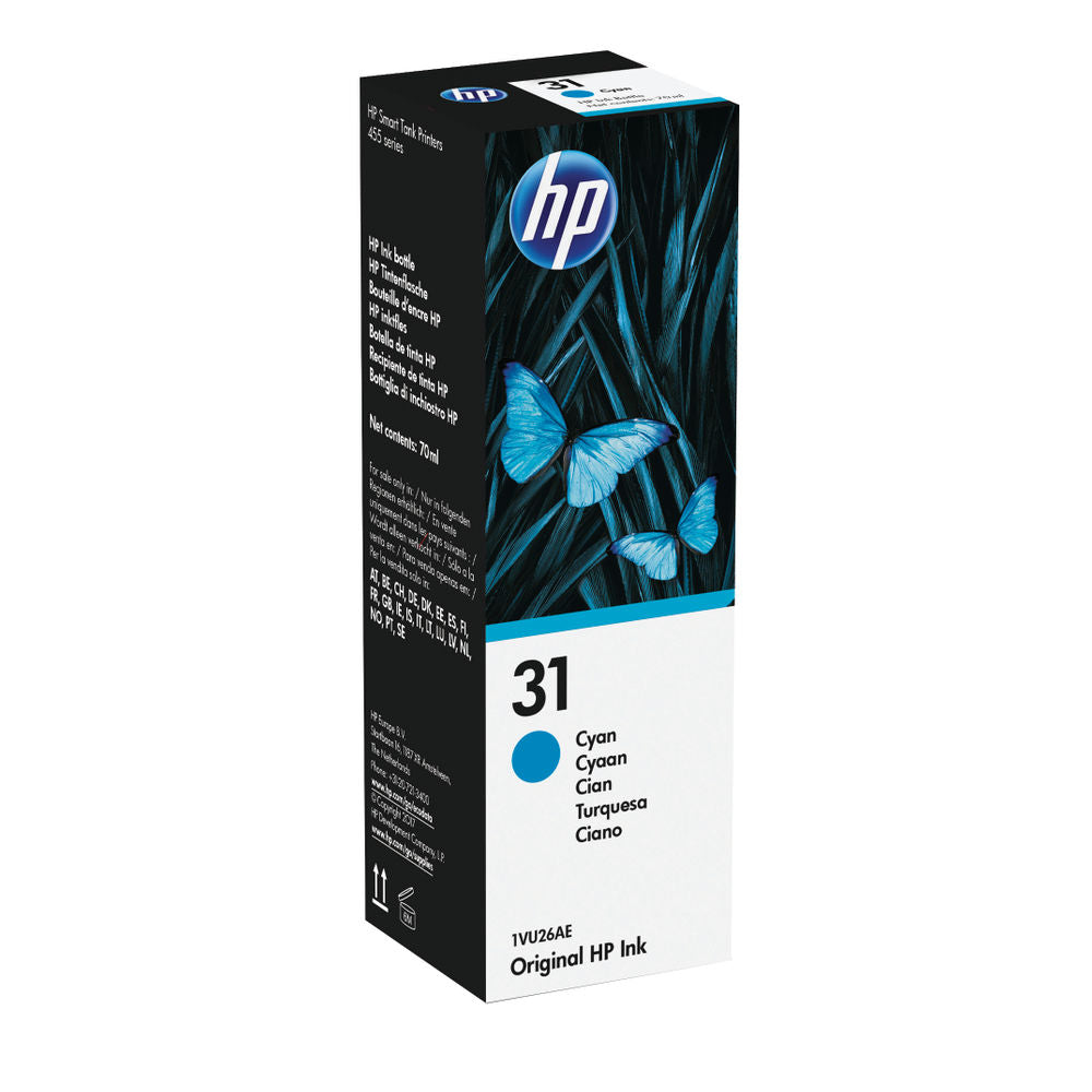 HP 1VU26AE 31 blátt Ink Bottle 8K