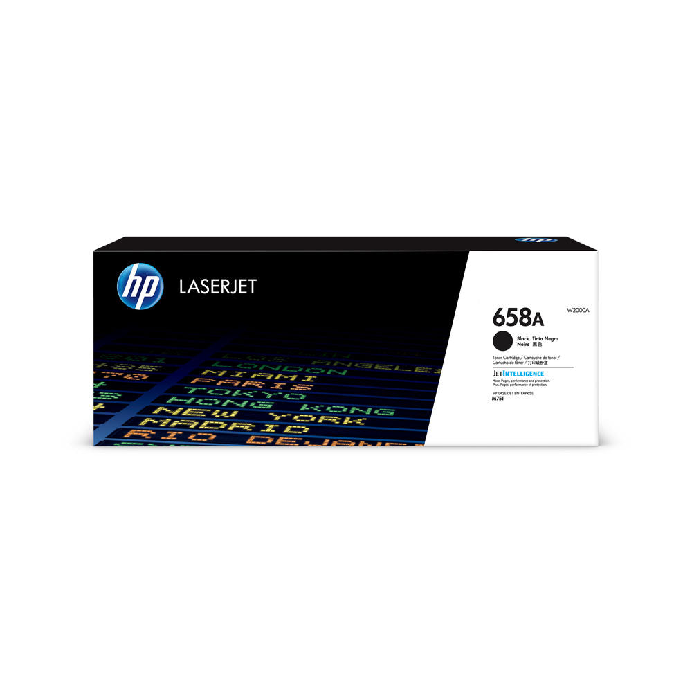 HP 658A (Prentar: 7,000 síður) svart dufthylki