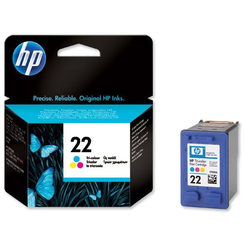 HP C9352A 22 Tricolour blekhylki 5ml