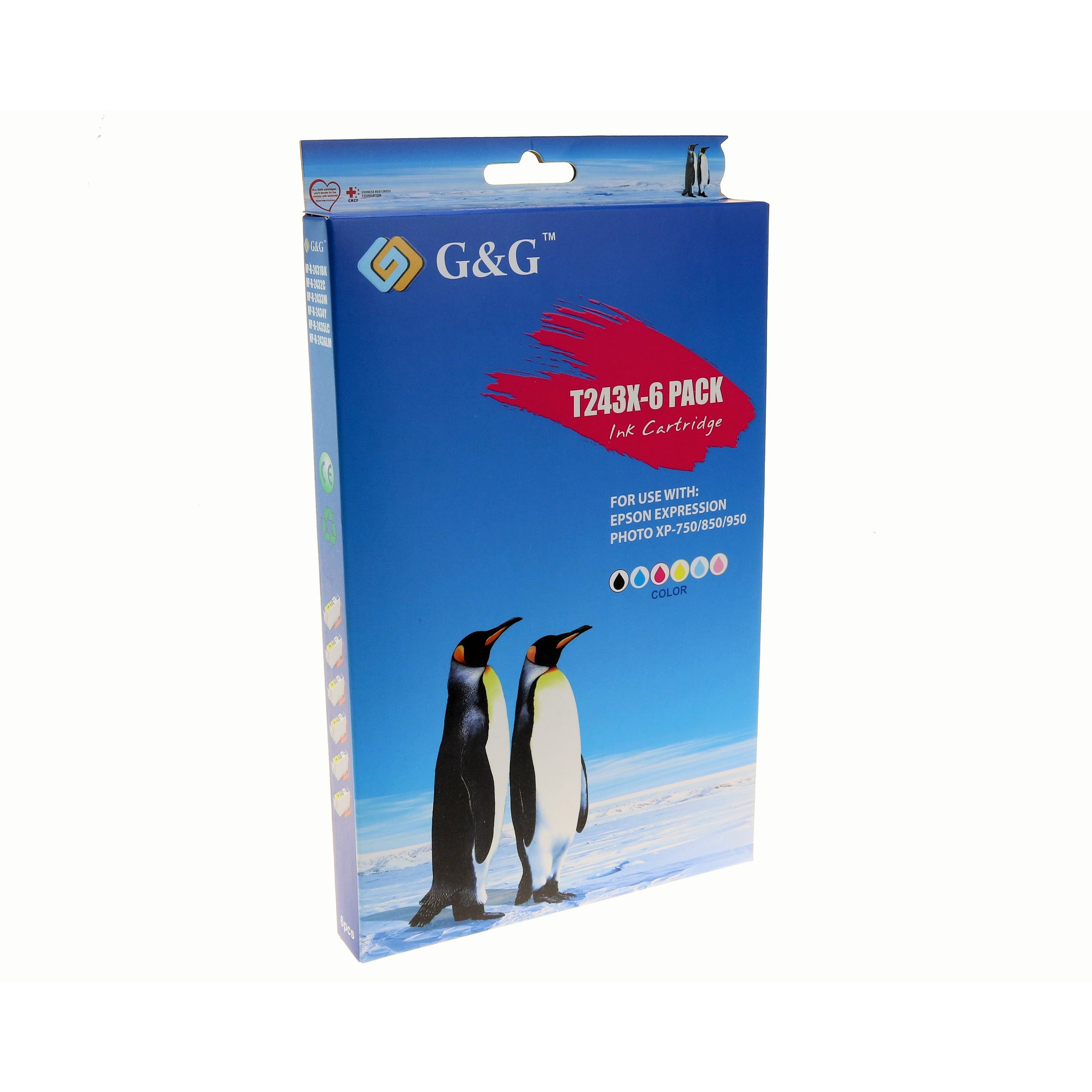 G&G Ninestar samheitahylki: Epson 24XL Blátt, Rautt, Gult, Svart, Photo-Blátt, Photo-Rautt