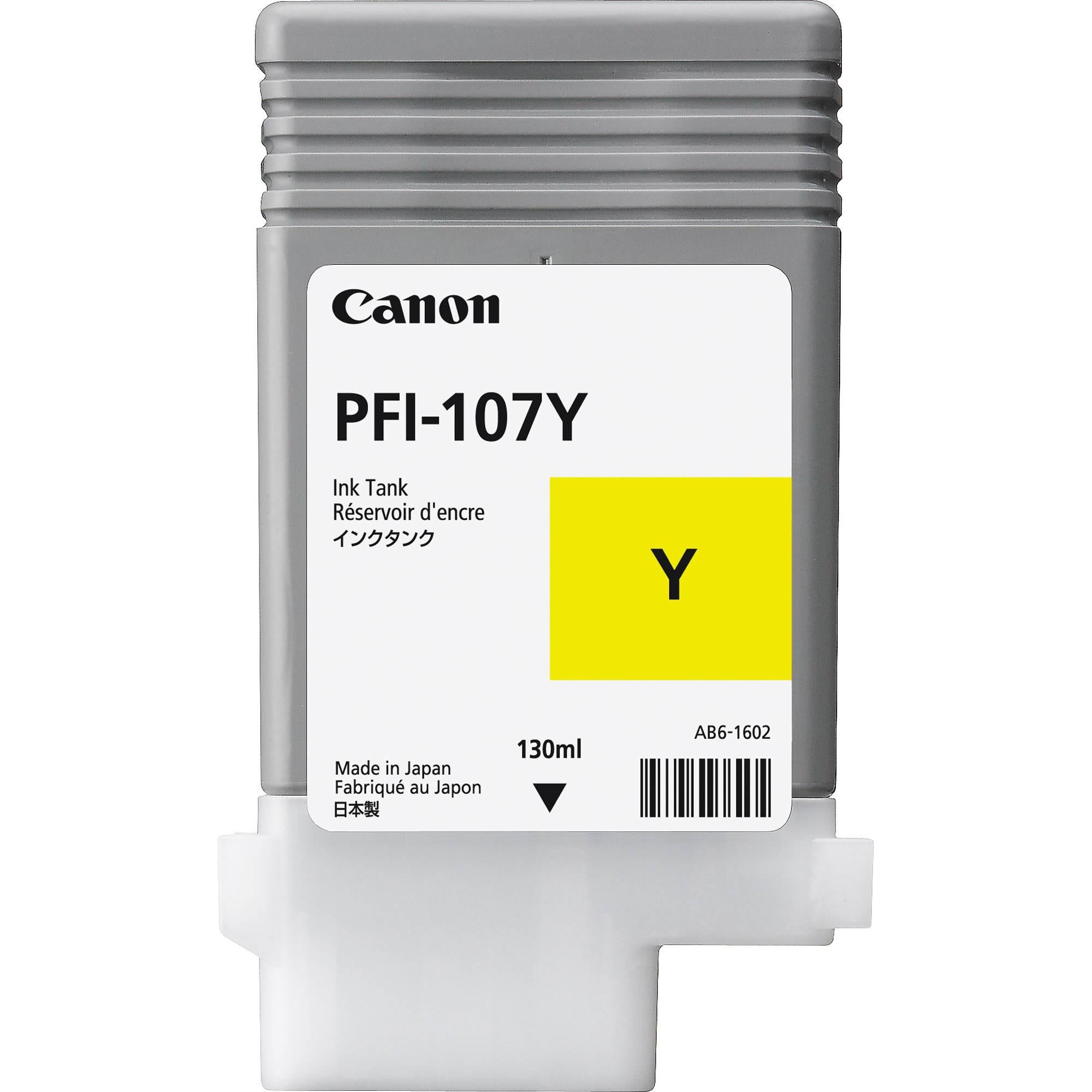 Canon PFI-107Y (Volume: 130ml) gult blekhylki