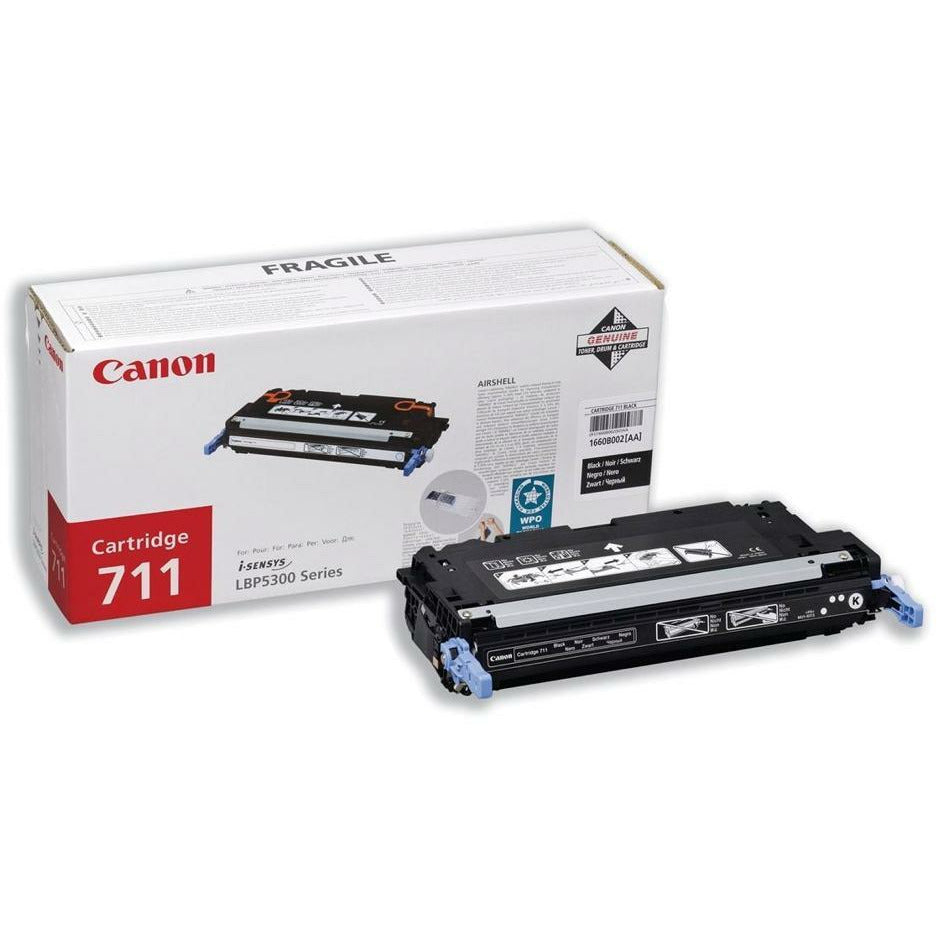 Canon 711 (Prentar: 6,000 síður) svart dufthylki