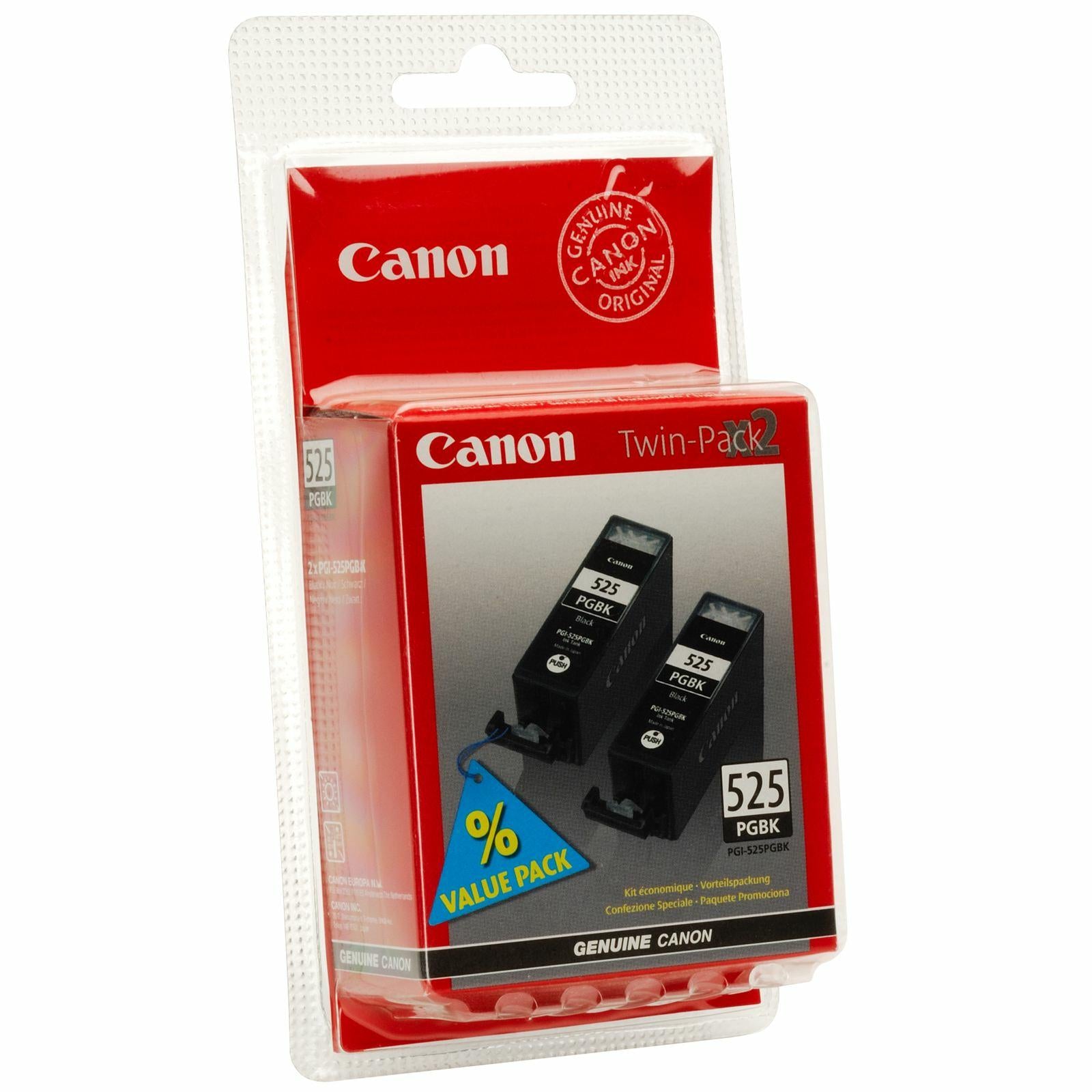 Canon PGI-525PGBK blekhylki. Tvö í einum pakka á lægra verði.