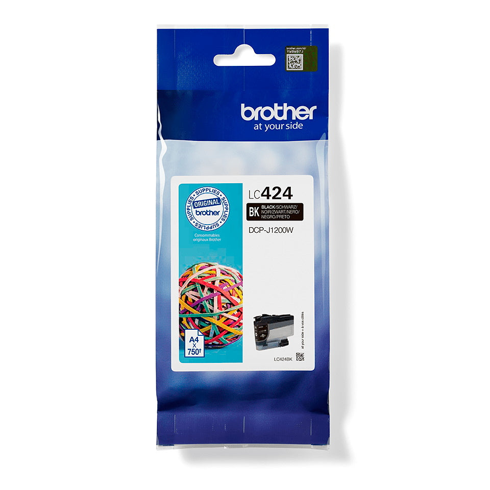 Brother LC424BK (Prentar: 750 síður) svart blekhylki