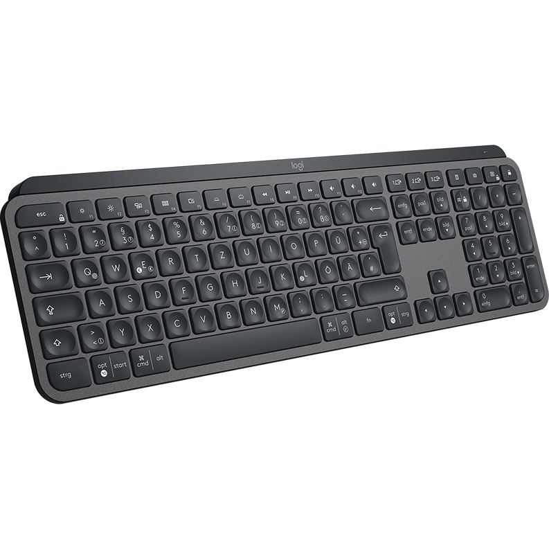 MX Keys Advanced Wireless Illuminated Keyboard, Graphite (No