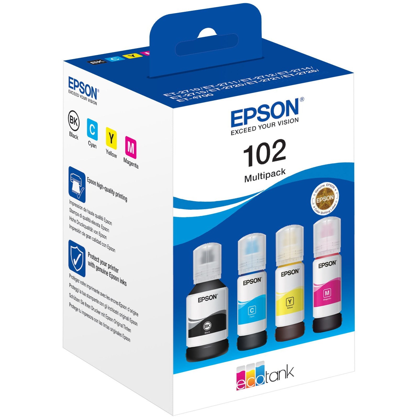 EPSON 102 ECOTANK fjögur blekhylki í pakka