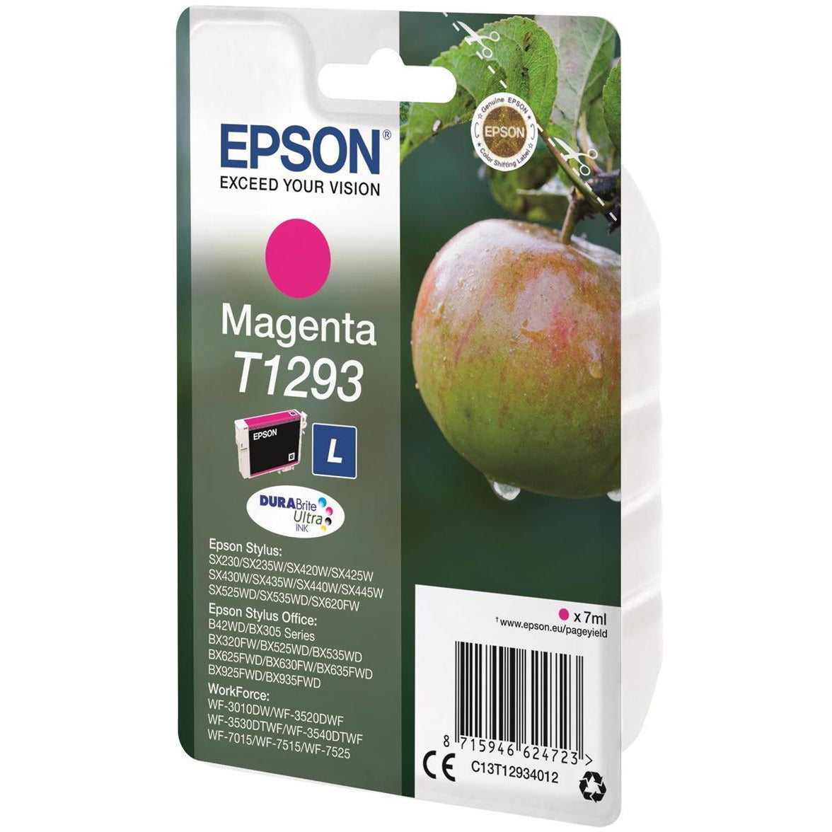 Epson Apple T1293 (7ml) DURABrite Ultra blekhylki (rautt)