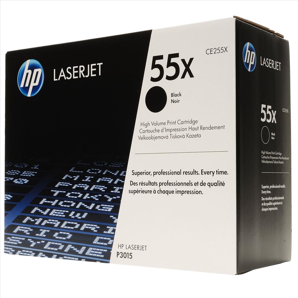 HP 55X (prentar: 12,500 síður) XL svart dufthylki