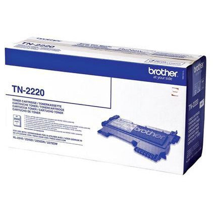 Brother TN-2220 (prentar: 2,600 síður) svart dufthylki