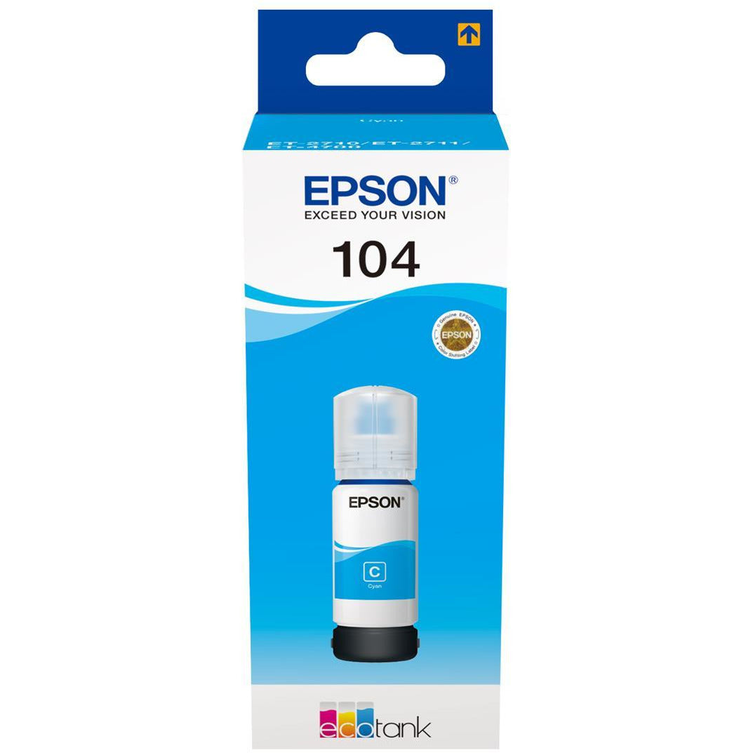 Epson 104 EcoTank (Prentar: 7,500 síður) blátt (Ink bottle) (65.0ml) fyrir EcoTank ET-2711/EcoTank ET-2710