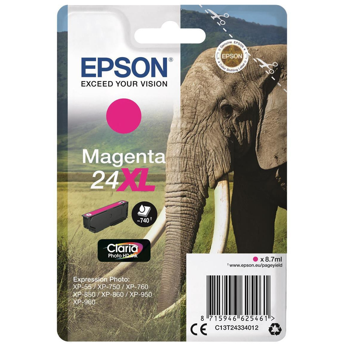 Epson C13T24334012 24XL rautt Ink 9ml