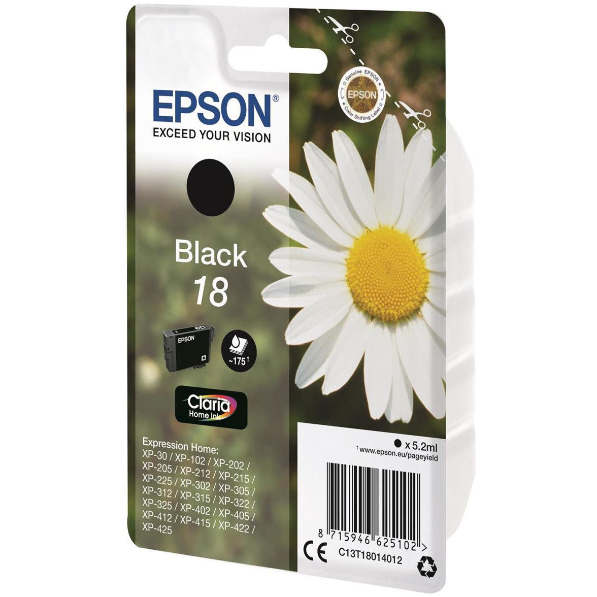 Epson Daisy 18 (Prentar 175 síður) Claria Home blekhylki (svart)