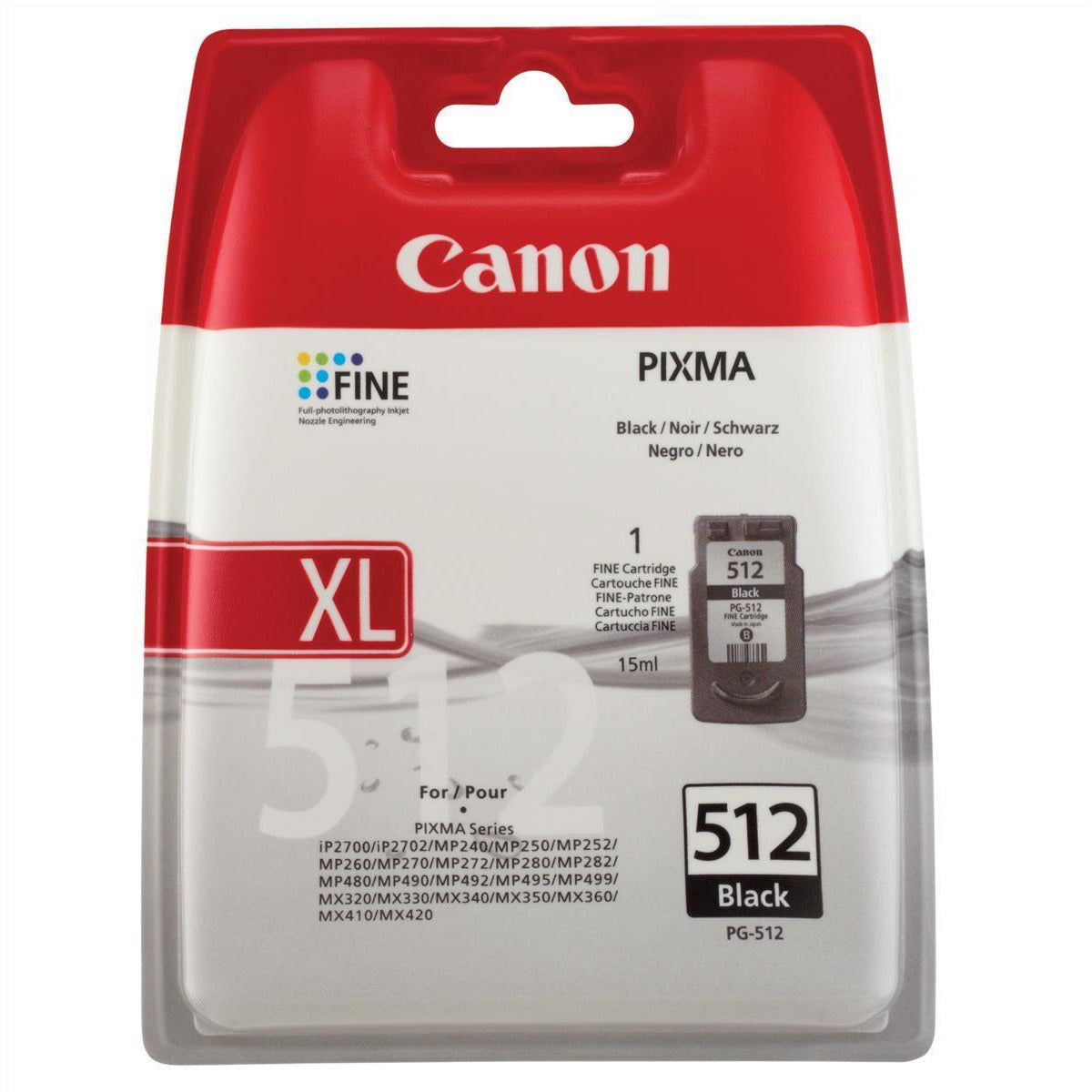 Canon PG-512 (Prentar: 401 síður) XL svart blekhylki