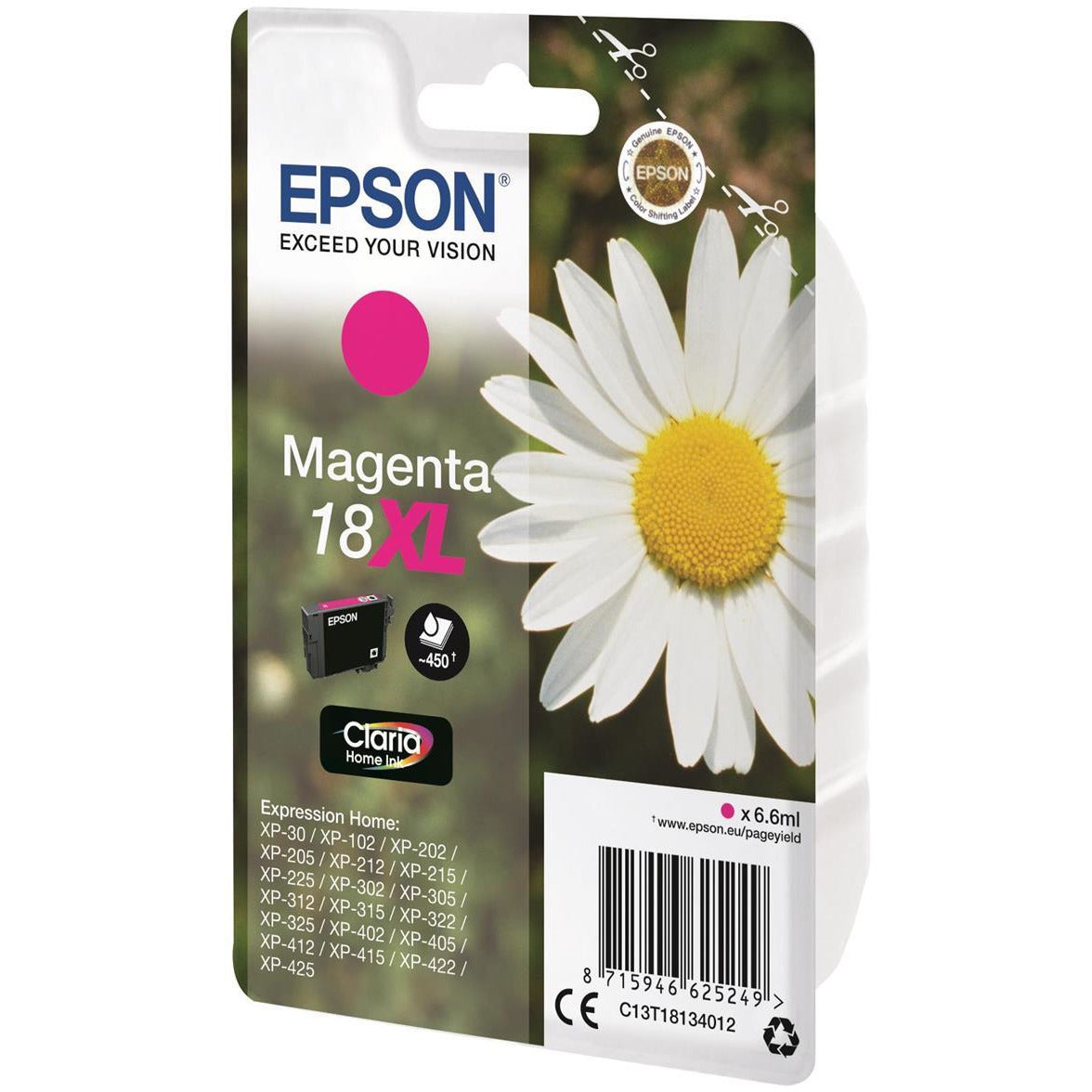 Epson Daisy 18XL (Prentar 450 síður) Claria Home blekhylki (rautt)