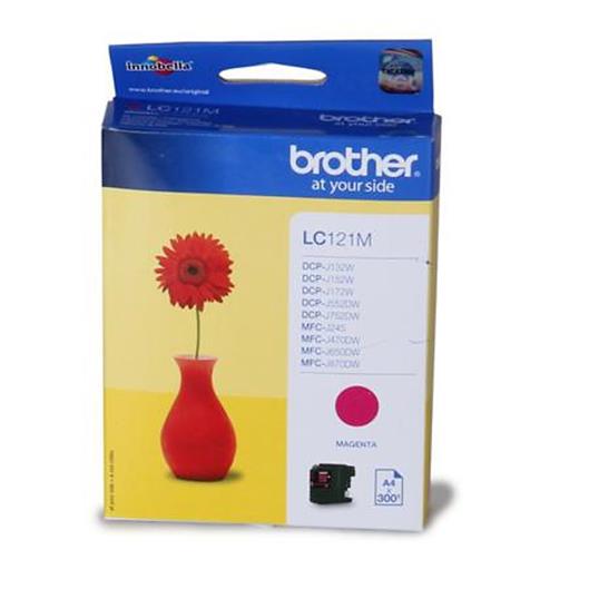 Brother LC121M (Prentar: 300 síður) blekhylki (rautt)