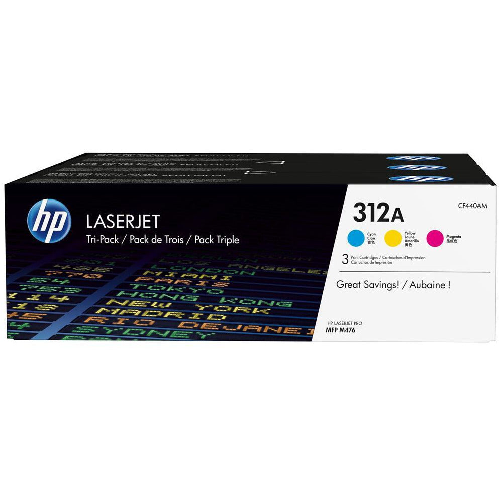 HP CF440A MHP 312A 3 Pack Cym dufthylki