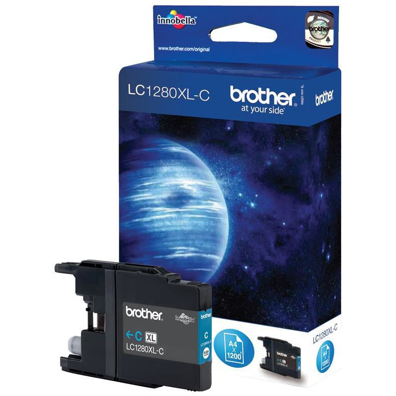 Brother LC1280XLC (Prentar: 1,200 síður) blátt blekhylki
