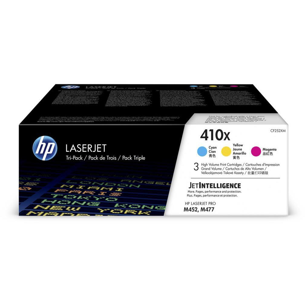 HP CF252X MHP 410X LaserJet dufthylki CMY Pack 3