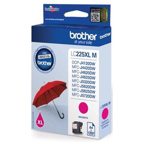 Brother LC-225XLM (Prentar: 1,200 síður) rautt blekhylki