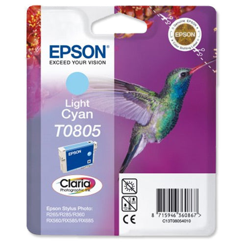 Epson Hummingbird T0805 (Prentar: 345 síður) Light blátt blekhylki