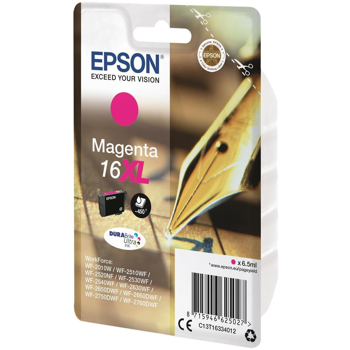 Epson Pen and Crossword 16XL (Prentar 450 síður) DURABrite Ultra blekhylki (rautt)