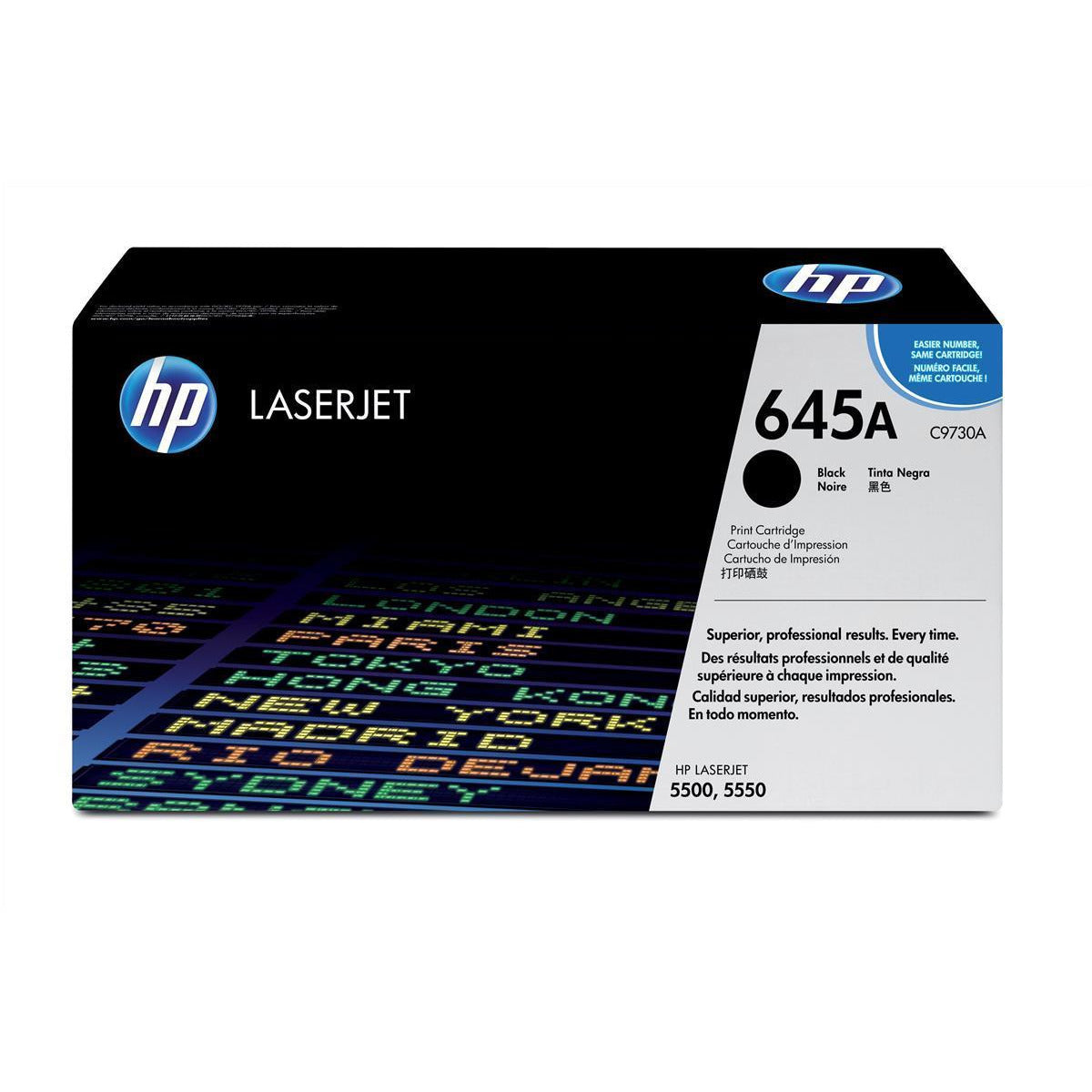 HP 645A (prentar: 13,000 síður) svart dufthylki