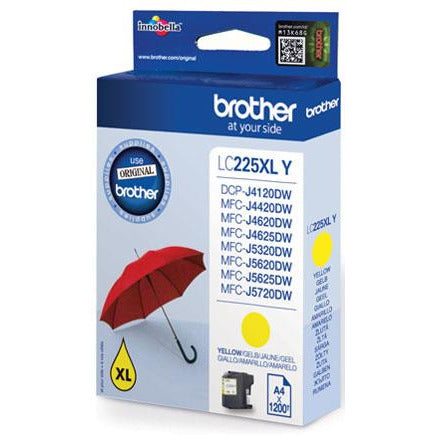 Brother LC-225XLY (Prentar: 1,200 síður) gult blekhylki